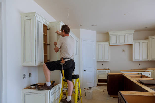 Kitchen island installation in Point Pleasant by JMT Kitchen Cabinet